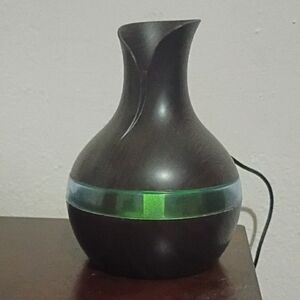 Stylish Dark Vase with Green Band